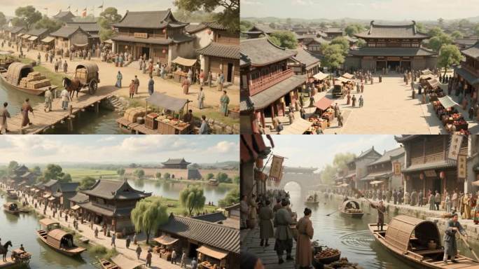 古代生活 贸易 人文 场景