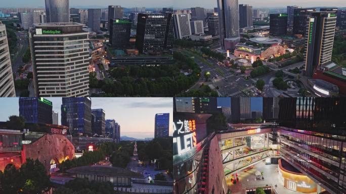 上秦淮砂之船商场夜景航拍