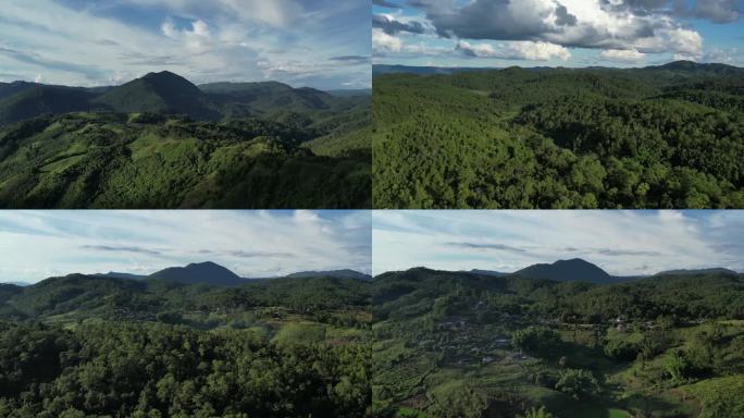 绿色山峦航拍景观