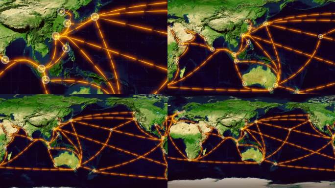 全球贸易航运路线