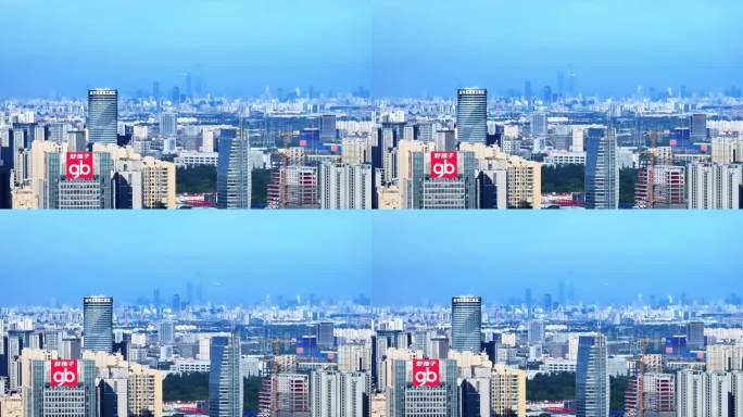 花桥眺望上海中心航拍