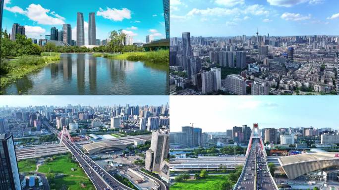 成都延时 成都航拍 四川成都地标