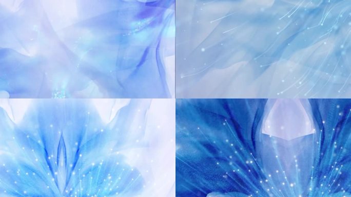 水墨风梦幻粒子绽放