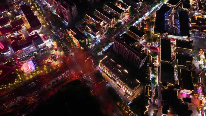 合肥罍街航拍夜景