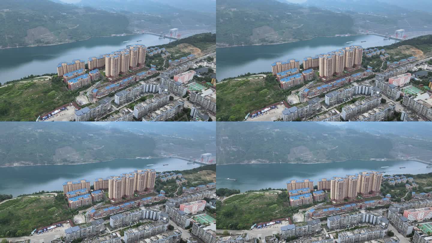 水富市金沙江向家坝水电站航拍