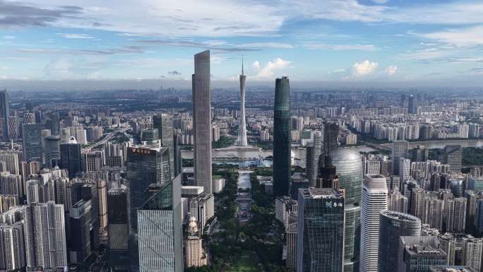 广州中轴线蓝天白云