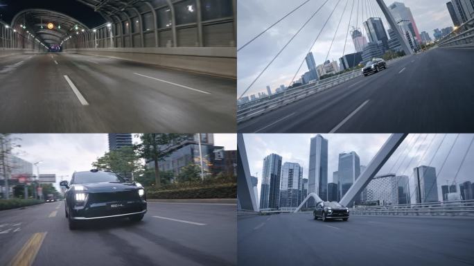 城市道路汽车行驶城市路跑