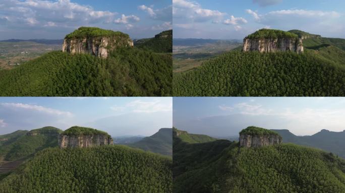 航拍沂蒙山岱崮地貌