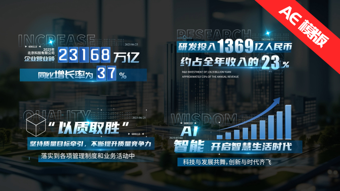 企业科技数据文字字幕标题