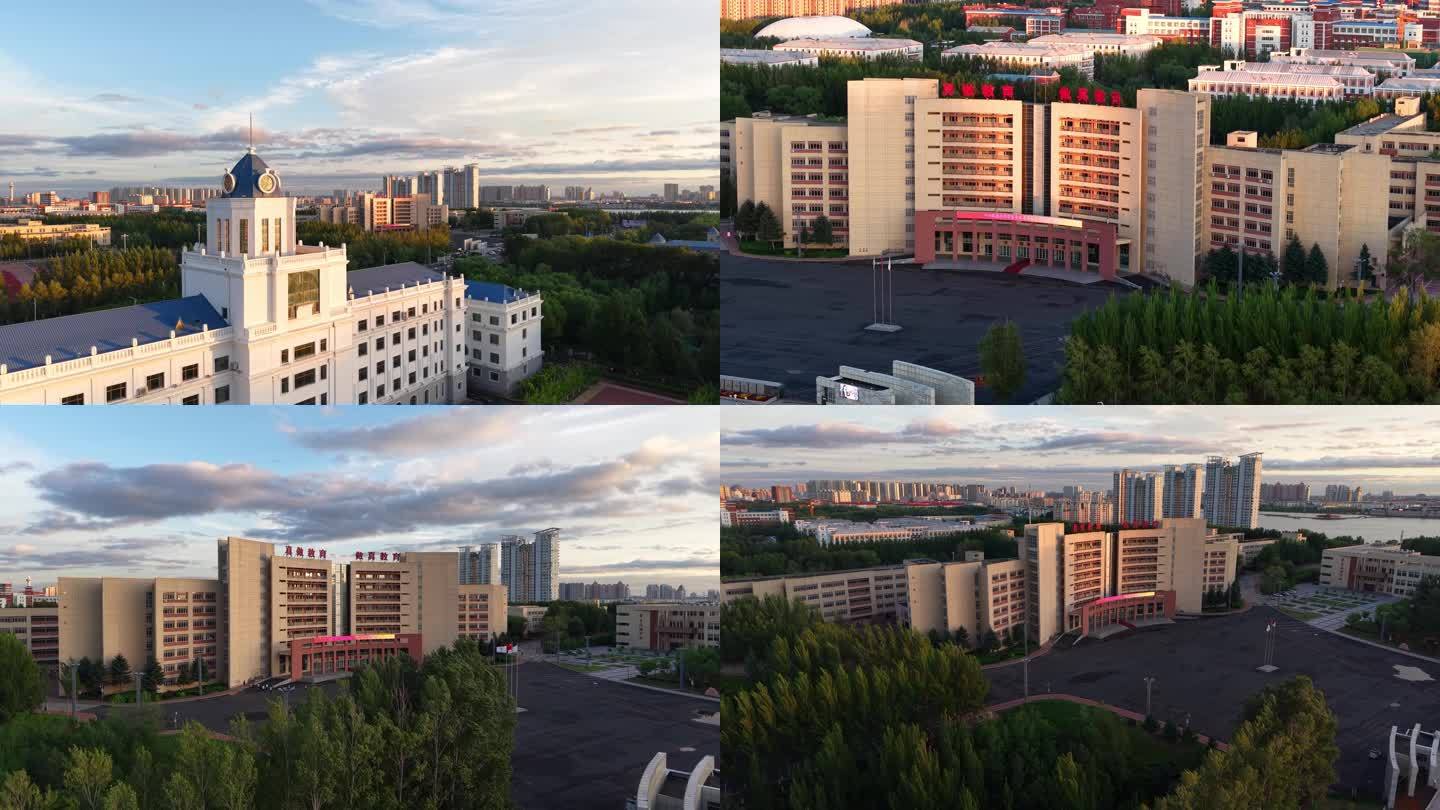 大庆实验中学4K60P航拍