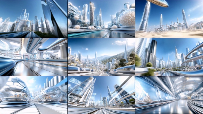 未来城市科技科幻城市生态景观