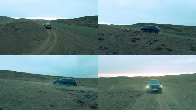 荒漠公路汽车行驶
