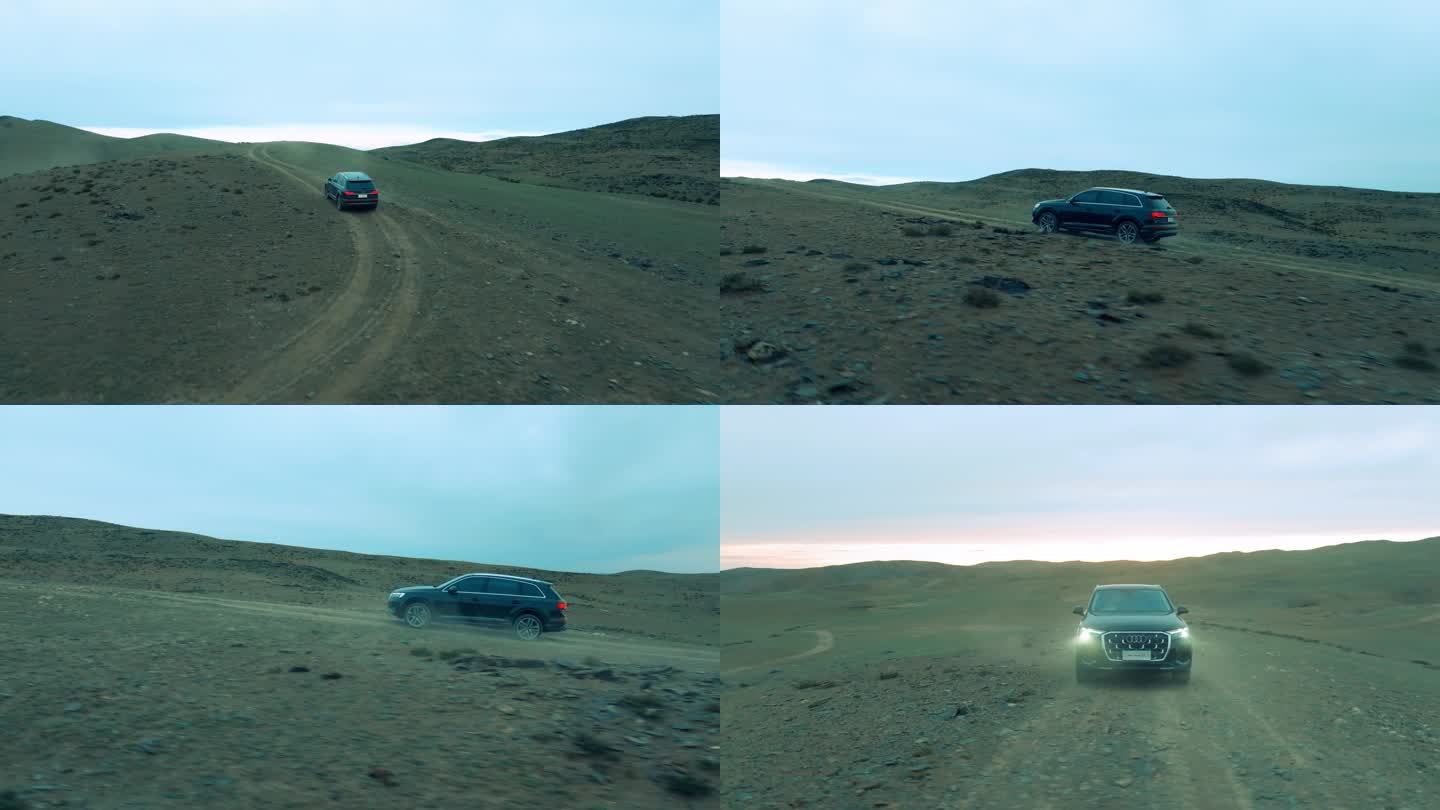 荒漠公路汽车行驶