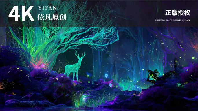 4K梦幻森林 奇幻幻境童话世界唯美梦境