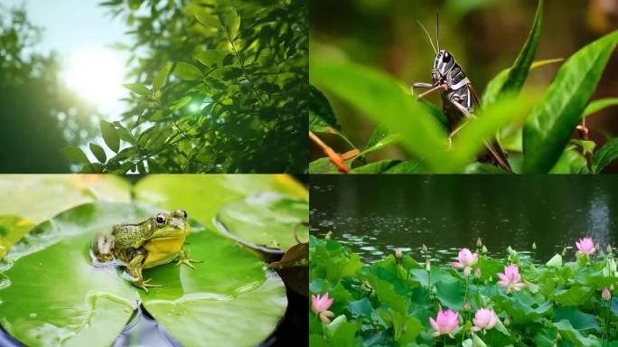 4K 小暑 夏天 二十四节气 荷花