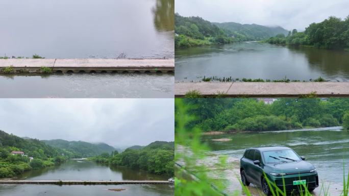绿色出行山水风光