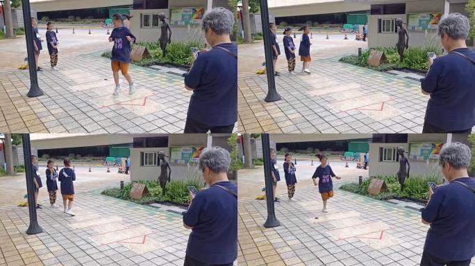 小学生九子游戏 造房子 跳房子