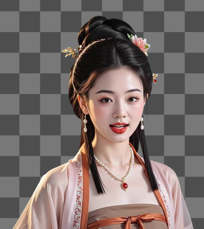 古装美女数字人虚拟主播解说员