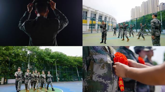 新兵入伍训练参军梦想  车站送别