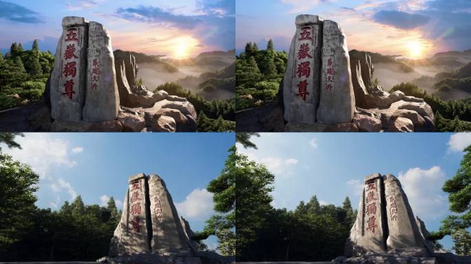 泰山五岳独尊风景区延时摄影