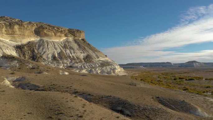 AKTAU, KAZAKHSTAN - 2025年2月1日：阿克套独特景观中荒凉山脉和独特地质构造的