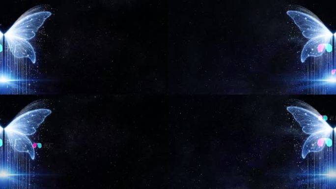 梦幻星海粒子翅膀舞台背景