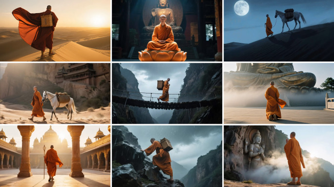 玄奘唐僧西天取经 佛教意境禅意 僧侣修行