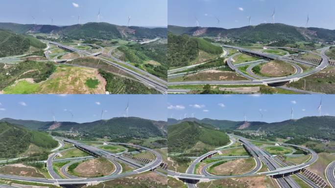 绿色山间高速公路枢纽