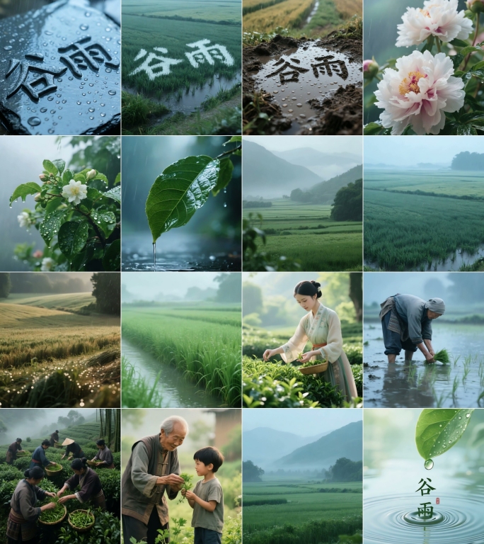 谷雨节气竖屏自然生活农作合集