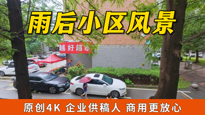 下雨小区环境绿化景观园林