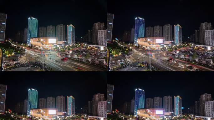 宜昌市中南路十字路口车流延时