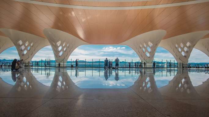 重庆东站建筑延时风光