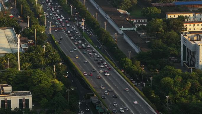 城市道路车流航拍