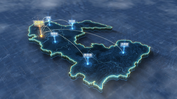 泸州市地图辐射光线泸州地图