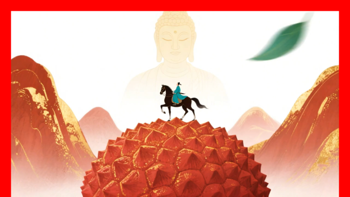【精品】佛与骑马人禅意东方长安的荔枝意境