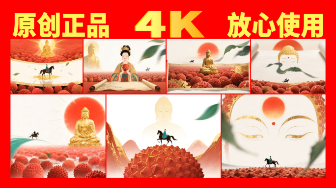 【精品】佛与骑马人禅意东方长安的荔枝意境