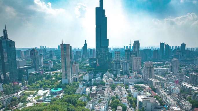 南京市城市地标航拍延时摄影4