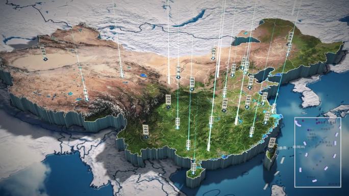 中国全域三维地形地图（E3D)