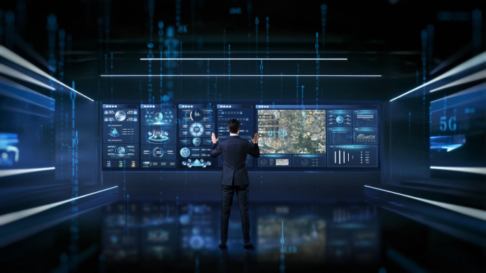 科技可视化界面合成hud界面