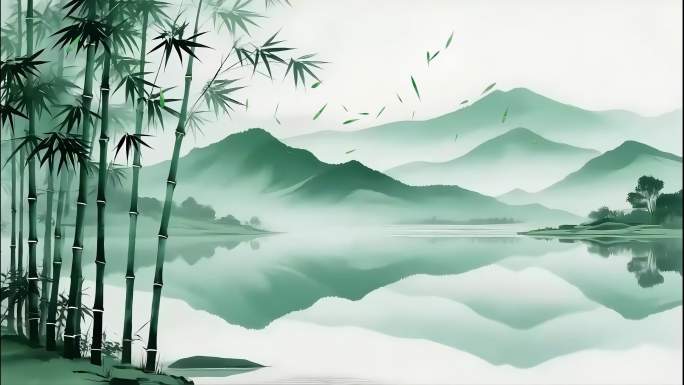水墨山水 中国风 中式美学 竹林
