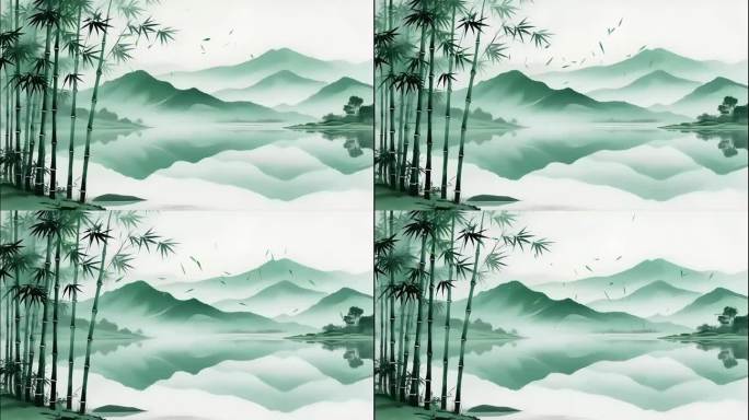 水墨山水 中国风 中式美学 竹林
