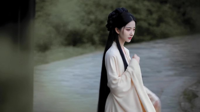 美人湖边漫步