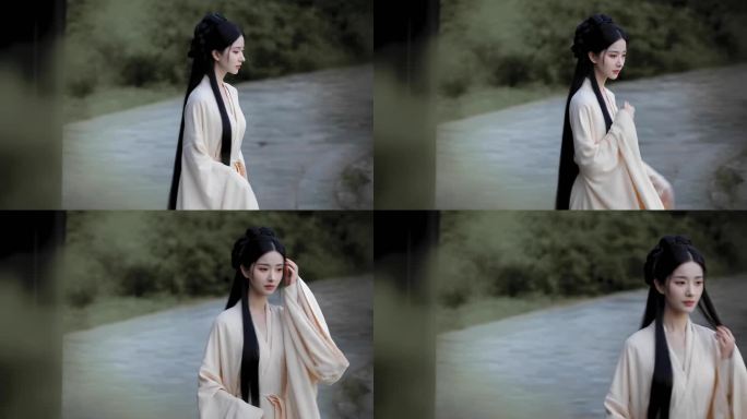 美人湖边漫步