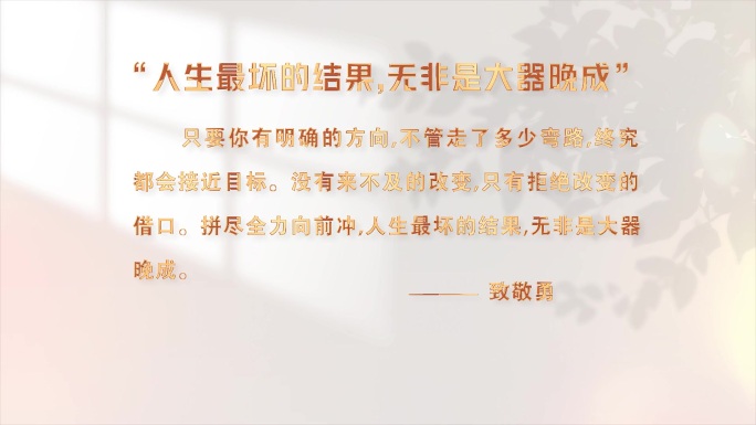 白金引用文字字幕模板