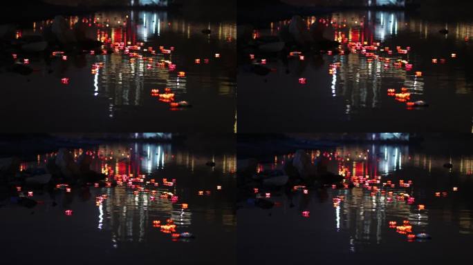 水面灯光夜景