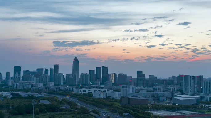 南通中南中央商务区延时摄影