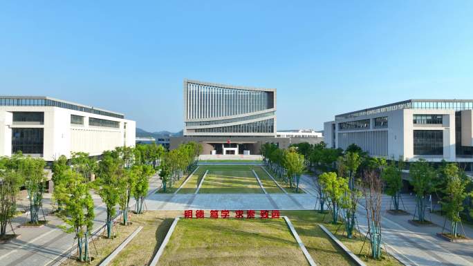 岳阳学院航拍素材