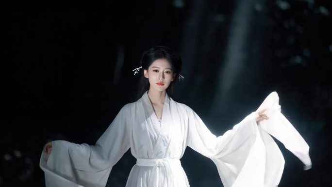 白衣女子唯美舞蹈