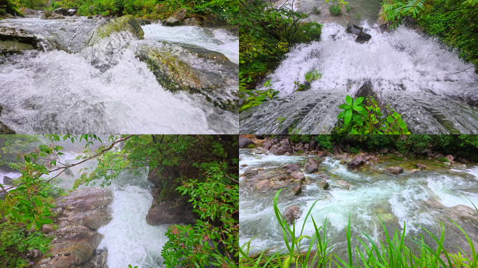 山泉小溪流水溪流瀑布山水