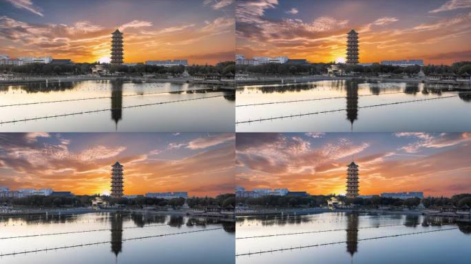 葛仙湖大圣塔延时风光